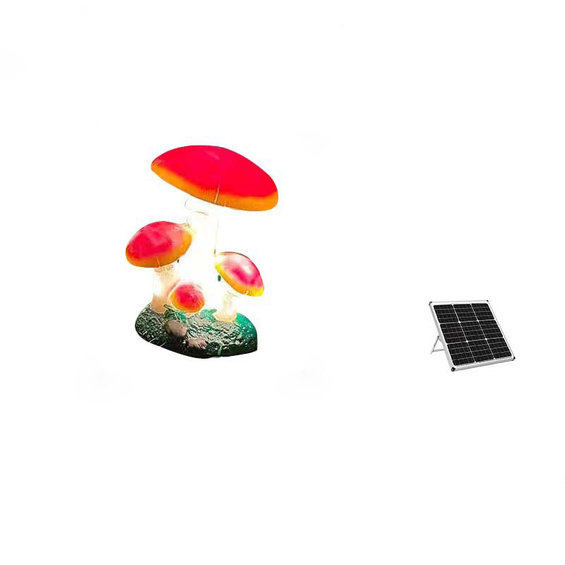 Moderne Art Deco Solar Wasserdichte Pilz Harz Glasfaser LED Landschaft Beleuchtung Außen Licht Für Garten 