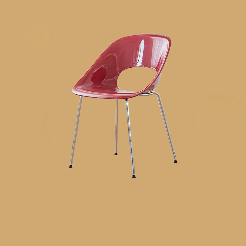 Modern Minimalist Ring Curved Plastic Iron Dining Chair Backrest For Dining Room