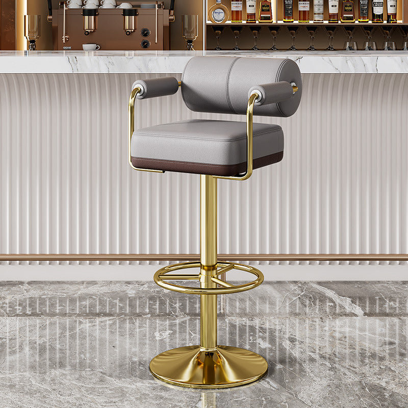 Tabouret de bar cylindrique carré en alliage d&