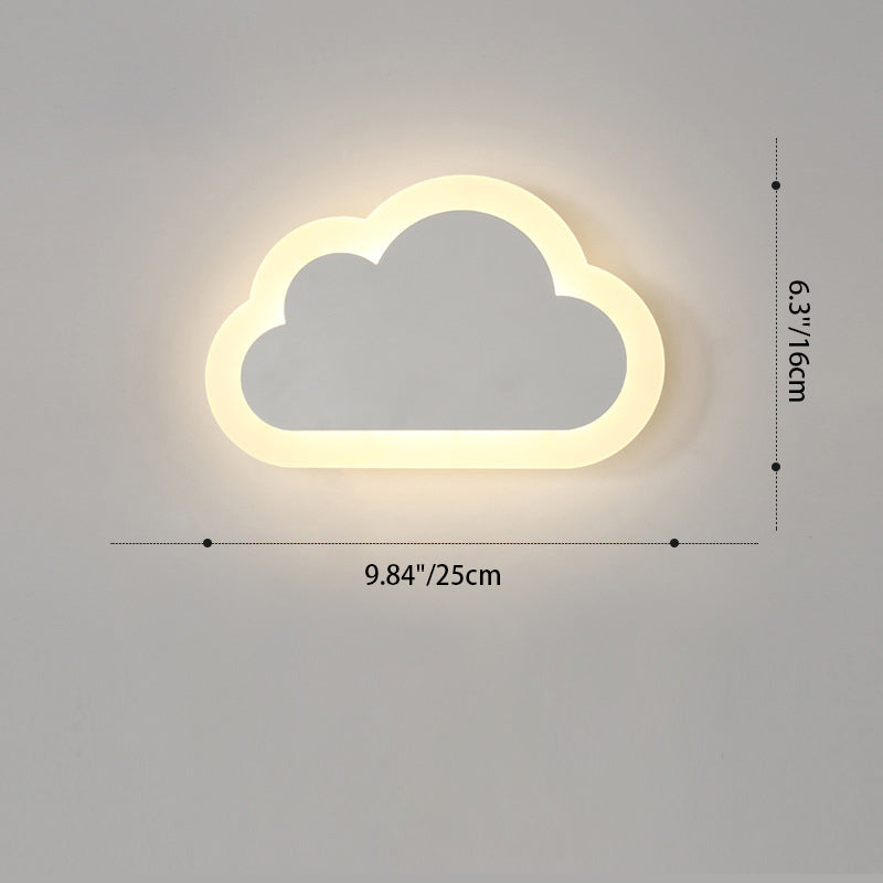Zeitgenössische Einfachheit Aluminium Wolke Rahmen Silikon Streifen LED Kinder Wand Leuchte Lampe Für Schlafzimmer 