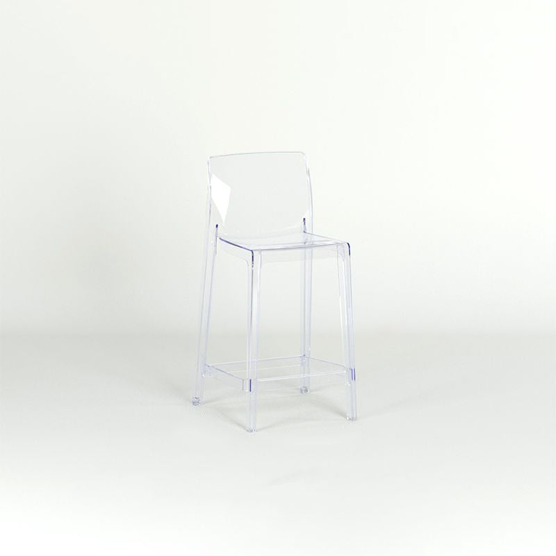 Taburete de barra cuadrado contemporáneo escandinavo con respaldo y reposapiés para cocina 