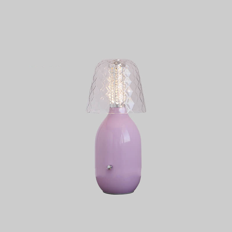 Nordic Vintage Candy Glass Iron Base LED Touch Table Lamp
