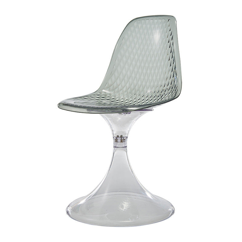 Silla de comedor con respaldo de diseño de arco de plásticos acrílicos nórdicos contemporáneos para comedor 