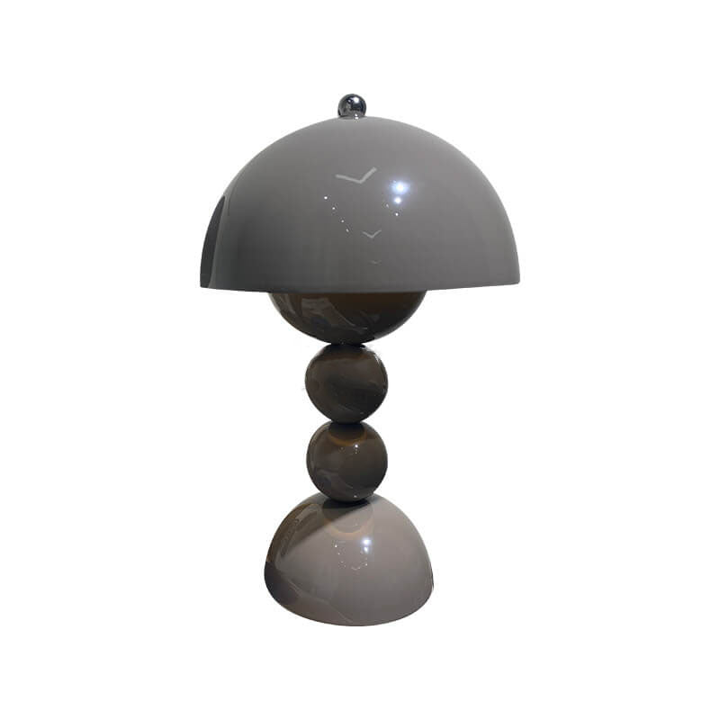 Zeitgenössische nordische Metall-Pilz-Rund-Pod 1-Licht-Tischlampe für das Schlafzimmer 
