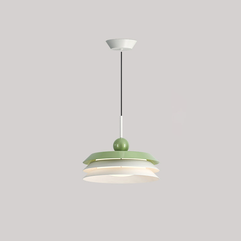Zeitgenössische nordische runde dreifache Scheibe Eisen Acryl LED Pendelleuchte für Wohnzimmer 