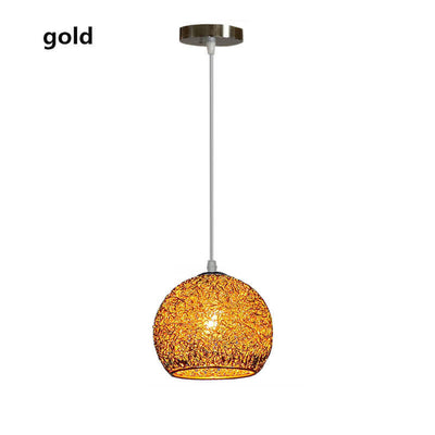 Contemporary Creative Aluminum Macaron Round 1-Light Pendant Light For Living Room