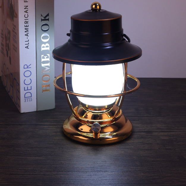 Lampe de table LED cylindrique en acrylique fer rechargeable étanche de style ferme traditionnelle pour salle de divertissement 
