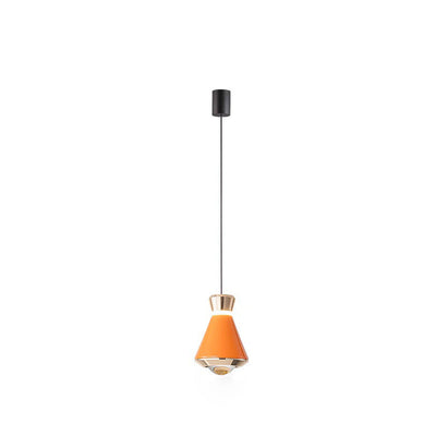 Zeitgenössische nordische konische Aluminium-Acryl-LED-Pendelleuchte für Wohnzimmer 