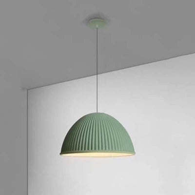 Contemporary Scandinavian Resin Half Circle Stripe Design 1-Light Pendant Light For Dining Room
