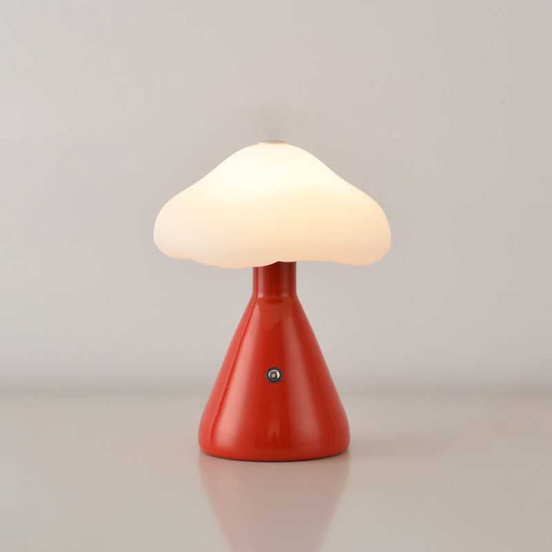 Contemporary Scandinavian Creative Mushroom Cloud Acrylic Hardware Touch LED Table Lamp For Bedroom