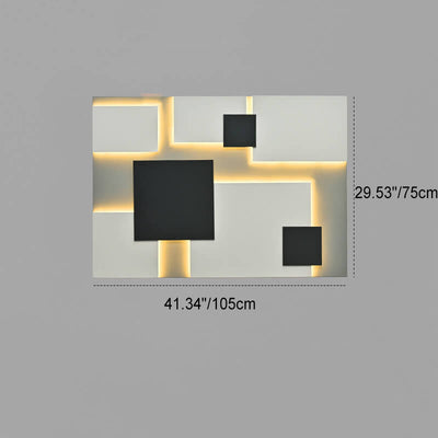 Modern Minimalist Square Geometric Block LED Wall Sconce Lamp