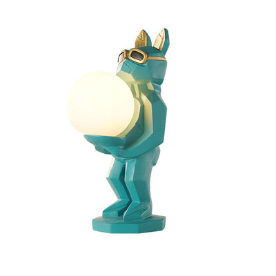 Zeitgenössische kreative Harz-Einhorn-Glaslampe 1-Licht Kinder-Tischlampe für das Schlafzimmer 