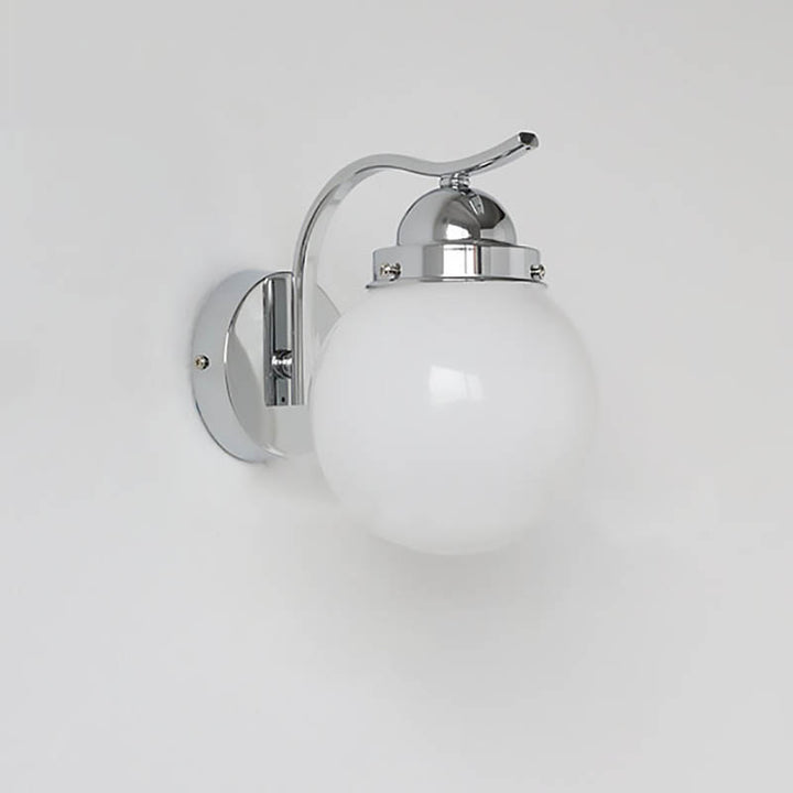 Lámpara Aplique de Pared de 1 Luz con Bola de Vidrio de Simplicidad Moderna para Sala de Estar 