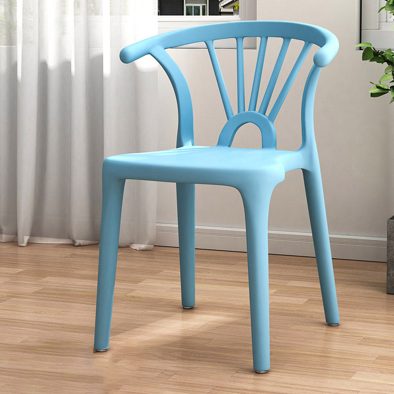 Chaise de salle à manger empilable en plastique Arc scandinave contemporain avec dossier pour salle à manger 