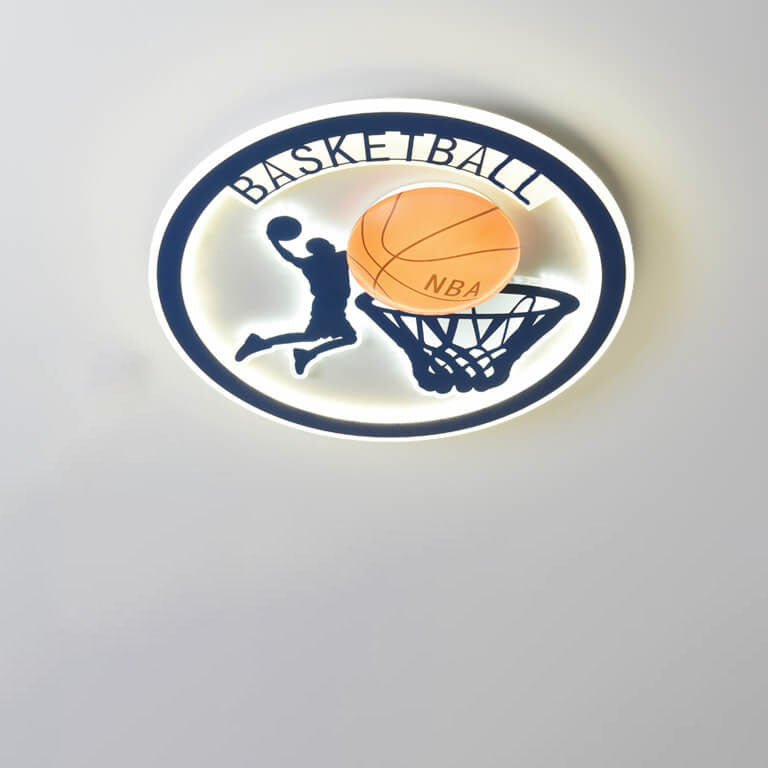 إضاءة سقف مثبتة للأطفال LED أكريليك لكرة السلة من NBA بتصميم بسيط وإبداعي 