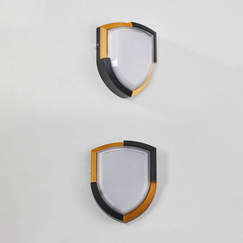 Lampe murale étanche LED en forme de diamant avec bouclier en cœur acrylique créatif 