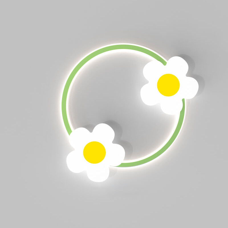Moderne minimalistische Eisen-Sonnenblume Acryl LED-Wandleuchte 