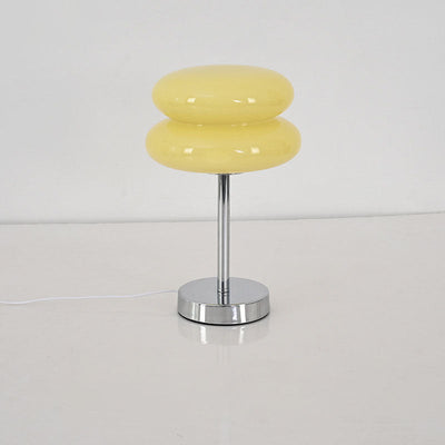 Zeitgenössische kreative runde Pilz USB Glas Eisen LED Tischlampe für Wohnzimmer 
