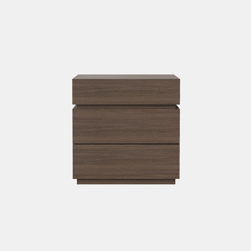 Contemporary Luxury Rectangular Plywood Eucalyptus Wood Nightstand 3-Drawer For Bedroom