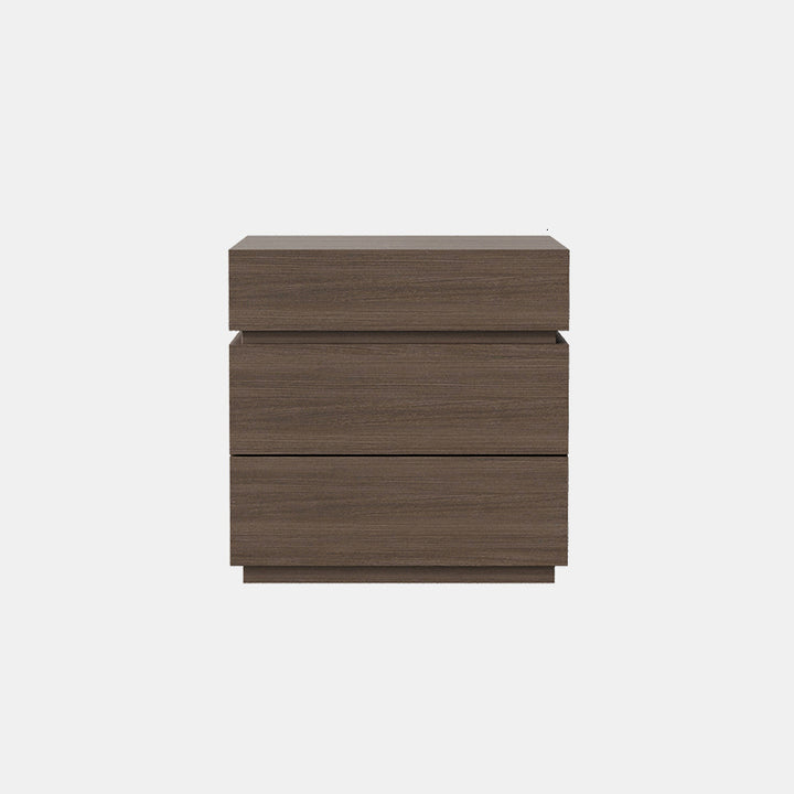 Contemporary Luxury Rectangular Plywood Eucalyptus Wood Nightstand 3-Drawer For Bedroom