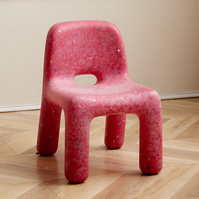 Chaise pour enfants en plastique carré créatif contemporain avec dossier pour salon 