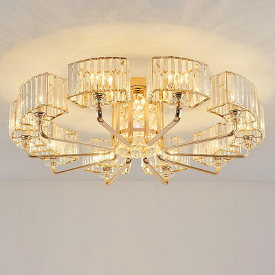 Modern Light Luxury Crystal 6/8/10/12- Light Flush Mount Ceiling Light