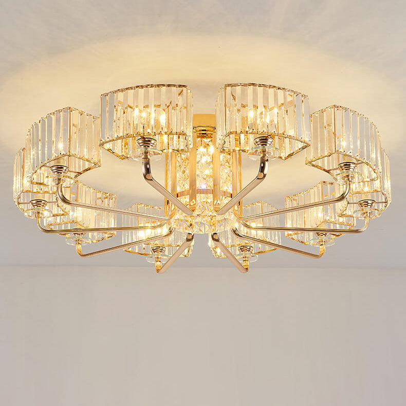 Modern Light Luxury Crystal 6/8/10/12- Light Flush Mount Ceiling Light