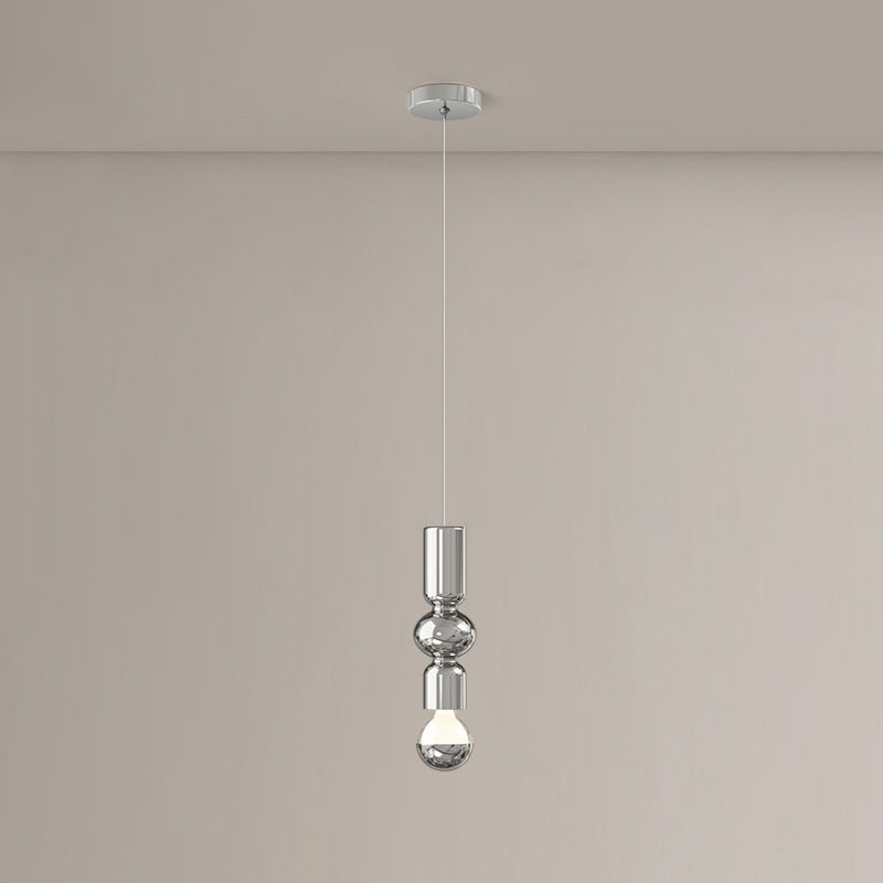 Lampe suspendue LED design potiron en fer crème scandinave contemporain pour chambre 
