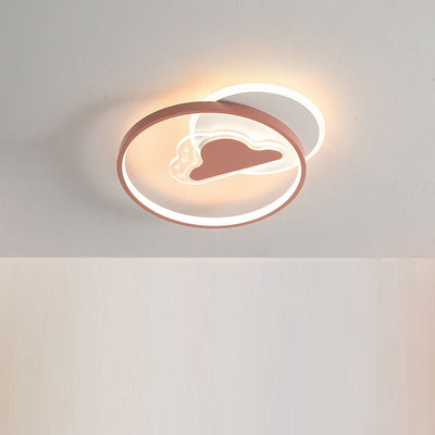Luz de techo empotrada LED de hierro con avión acrílico creativo contemporáneo para dormitorio 