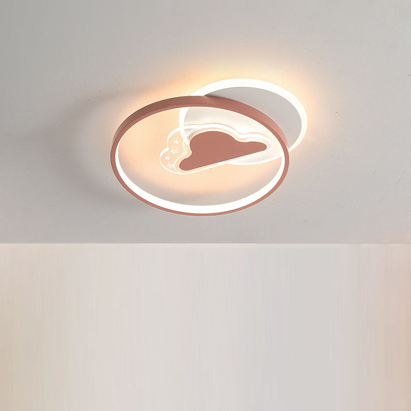 Luz de techo empotrada LED de hierro con avión acrílico creativo contemporáneo para dormitorio 