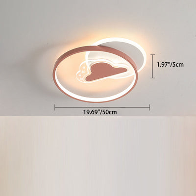 Luz de techo empotrada LED de hierro con avión acrílico creativo contemporáneo para dormitorio 