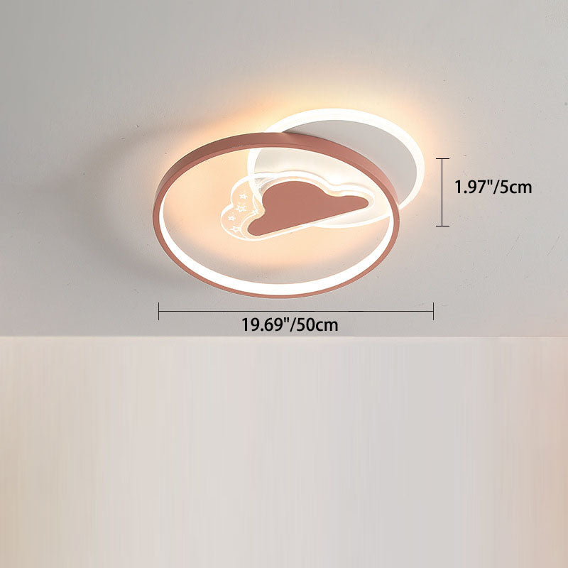 Luz de techo empotrada LED de hierro con avión acrílico creativo contemporáneo para dormitorio 