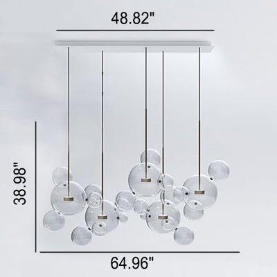 Modern Atom Mickey Head Bubble Glass Ball 1-Light LED Pendant Light
