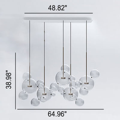 Modern Atom Mickey Head Bubble Glass Ball 1-Light LED Pendant Light