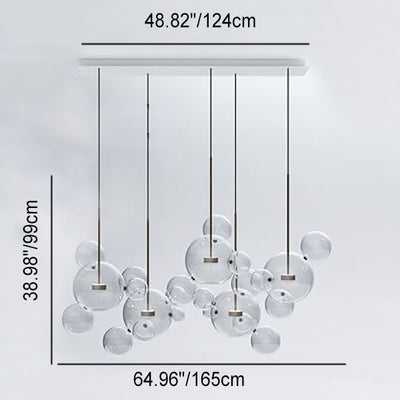 Modern Atom Mickey Head Bubble Glass Ball 1-Light LED Pendant Light