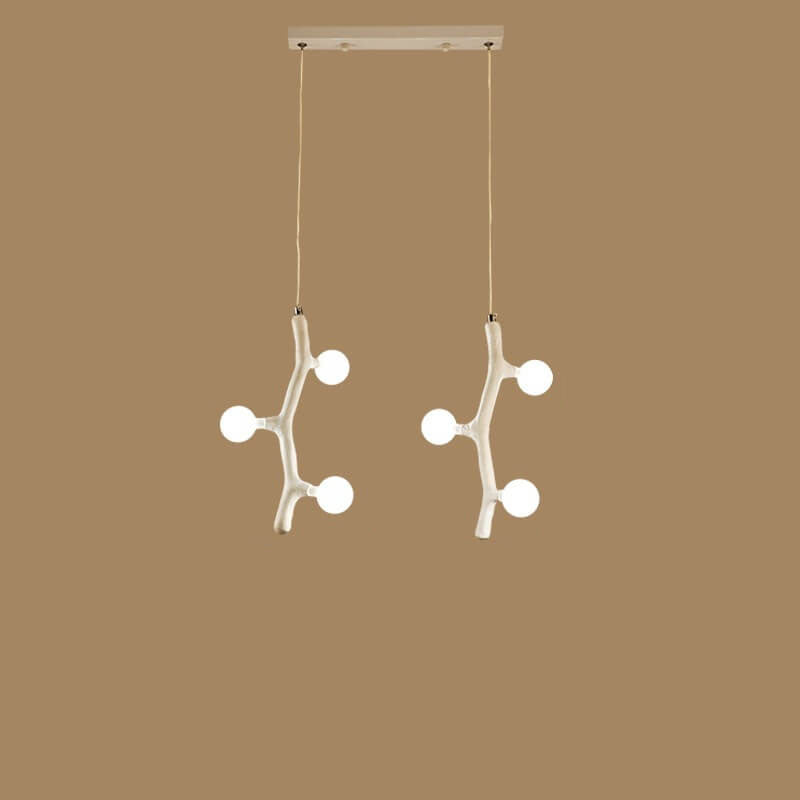 Scandinavian Modern Decorative Tree Branch Hardware Glass 3/5/6/9/15/30 Light Island Light Chandelier