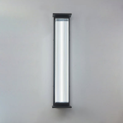 Applique murale LED en acier inoxydable acrylique rectangulaire étanche minimaliste moderne pour patio extérieur 