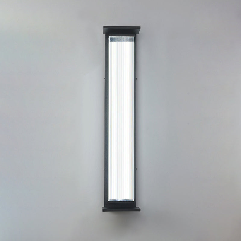 Applique murale LED en acier inoxydable acrylique rectangulaire étanche minimaliste moderne pour patio extérieur 