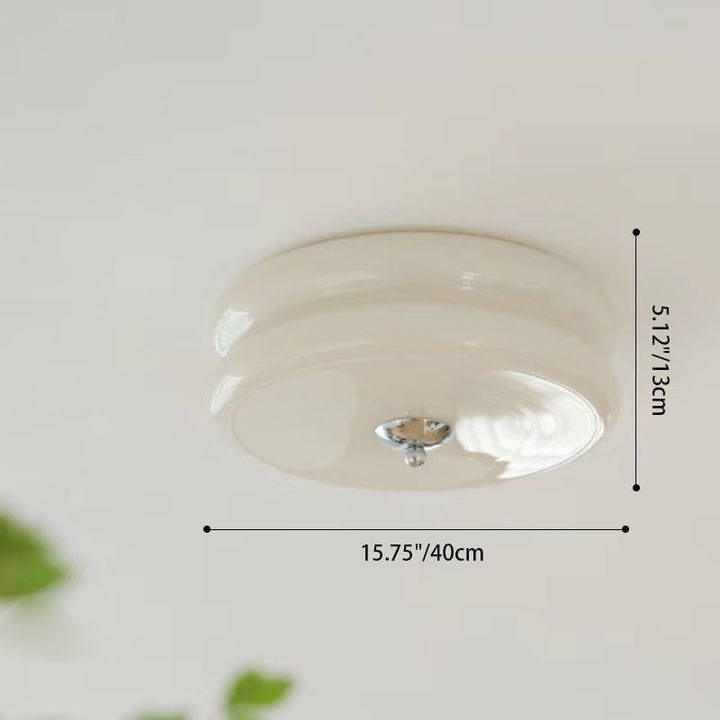 Luz de techo LED empotrada redonda de hierro y vidrio minimalista moderna para sala de estar 