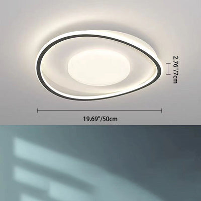 ضوء سقف LED مثبت بسطح من الأكريليك بتصميم حديث وموجة مربعة مستديرة لغرفة النوم 