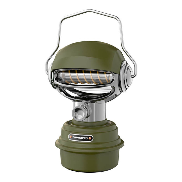 Tragbare Outdoor-Edelstahl-drehbare Lampenschirm LED-wiederaufladbare Campinglampe 