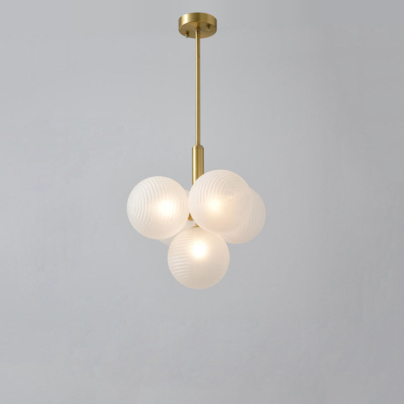 Zeitgenössische kreative Orb Traube Eisen Glas 1/5/13 Licht Kronleuchter für Wohnzimmer 