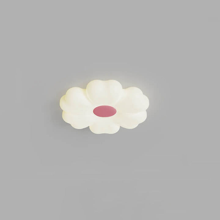 Contemporary Creative Flower Shape PE Iron LED Flush Mount Ceiling Light for Bedroom