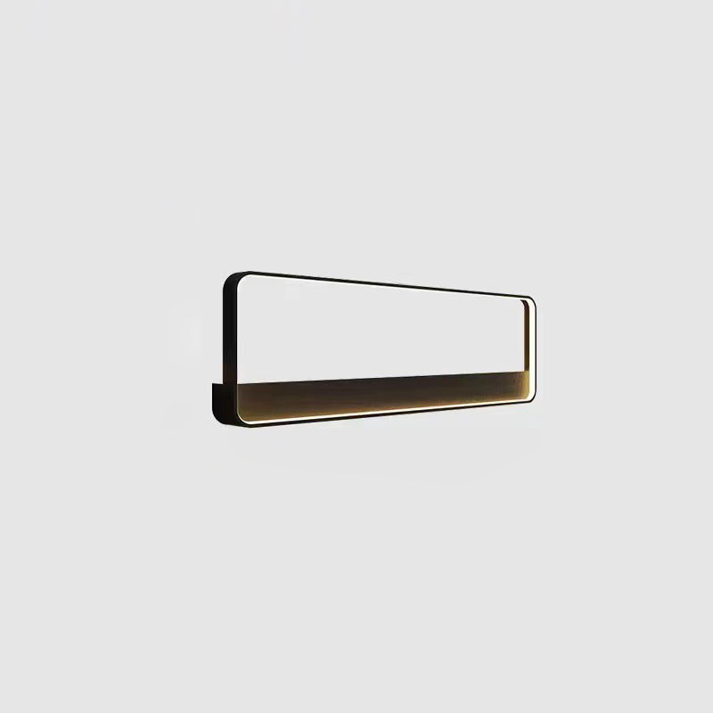 Aplique de pared LED impermeable para exterior con marco geométrico cuadrado de aluminio y acero inoxidable, estilo minimalista moderno, para jardín 