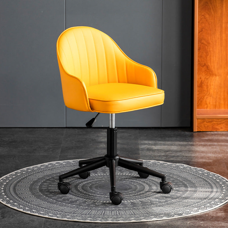 Simplicité Moderne Similicuir Éponge Acier Inoxydable SGS Chaise de Bureau Dossier Mobile Pour Maison Bureau 