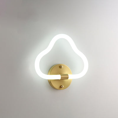 Zeitgenössische kreative Messing Acryl Runde Oval Figur Sechs Acht Brief LED Wandleuchte Lampe für Flur 