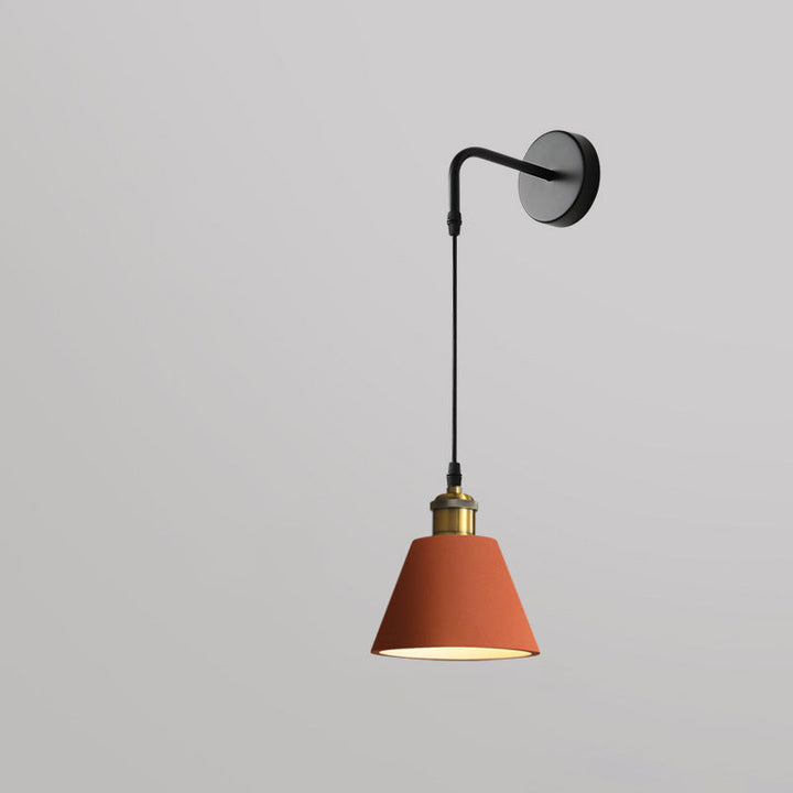 Applique murale contemporaine scandinave en aluminium et fer à 1 lumière pour chambre 