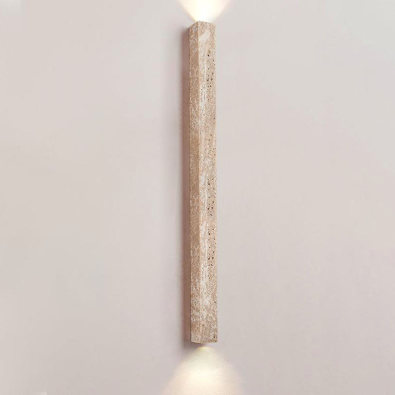 Traditionelle japanische Langstreifen-Gelber Travertin 2-Lichter für den Flur 