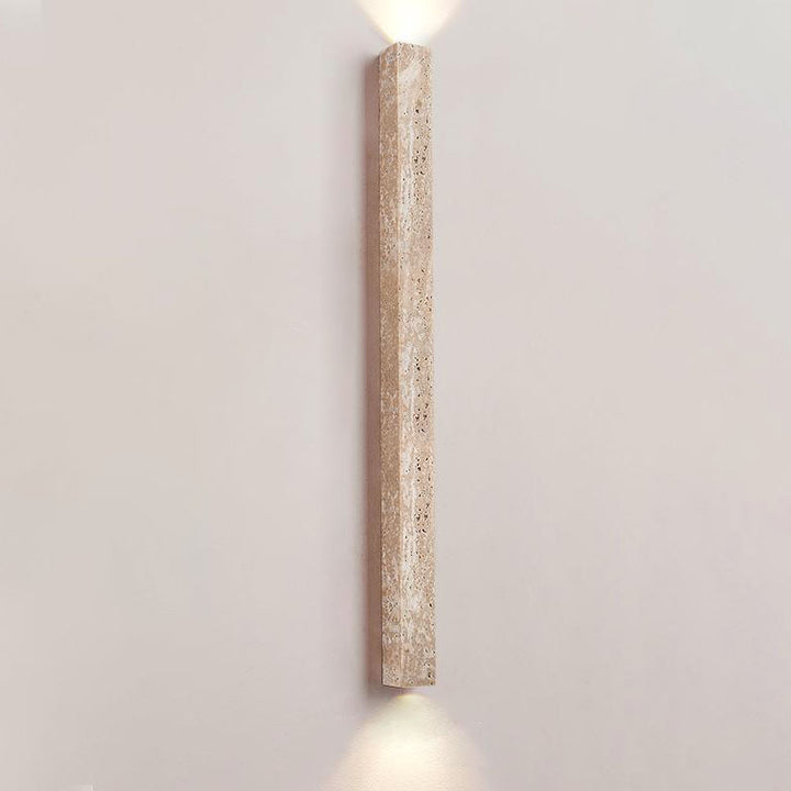 Traditionelle japanische Langstreifen-Gelber Travertin 2-Lichter für den Flur 