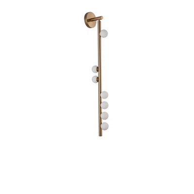 Lámpara de Aplique de Pared de Bola de Vidrio de Hierro de Simplicidad Moderna 3/5/7 Luces Para Sala de Estar 
